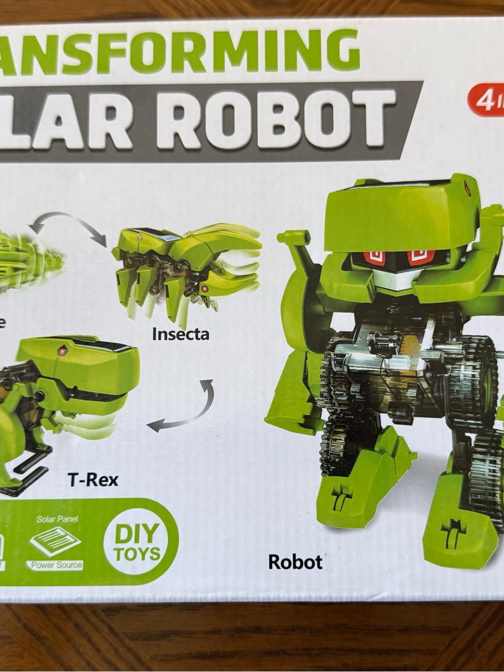 Transforming Solar Robot Kids Toy - Green